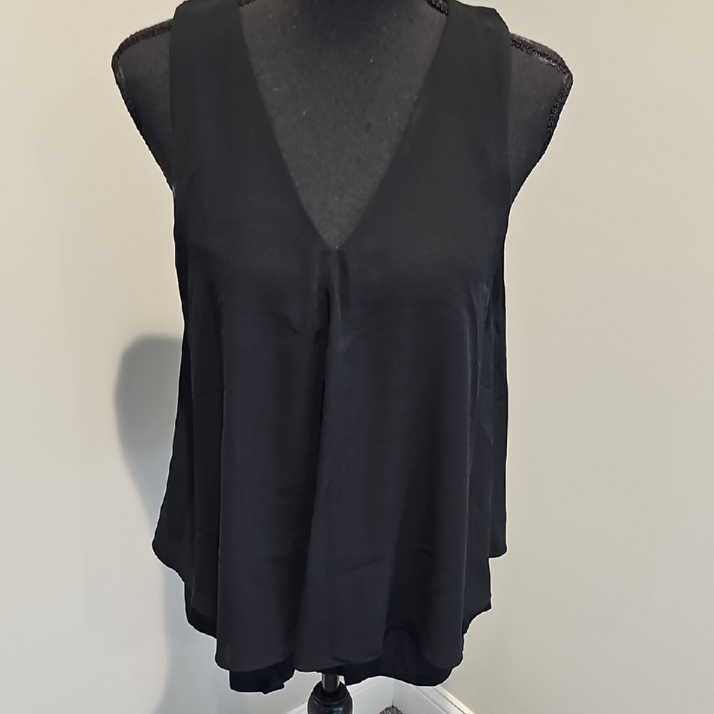 LOFT Black Relaxed Tank Top